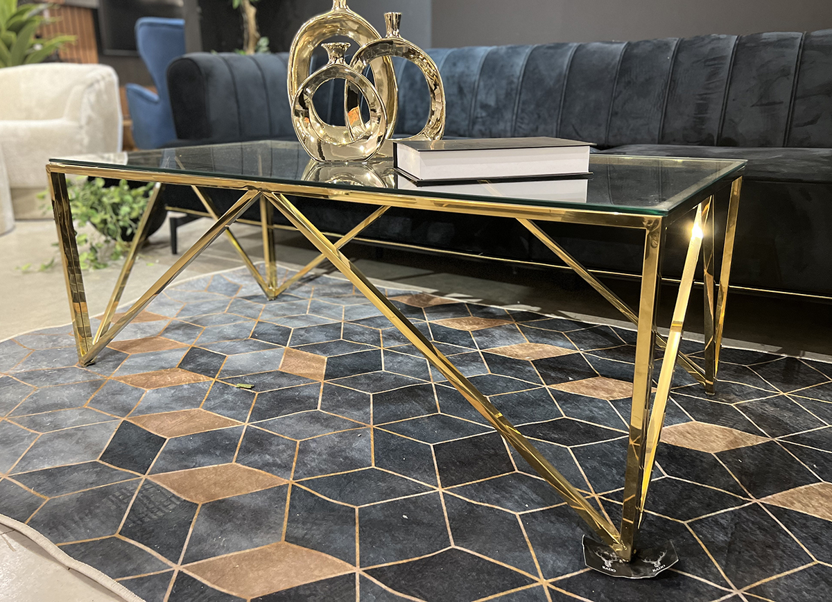 שולחן סלון קריפטון זהב דגם ויויאן ייבוא קאדו הום שולחן סלון קריפטון זהב דגם ויויאן ייבוא קאדו הום