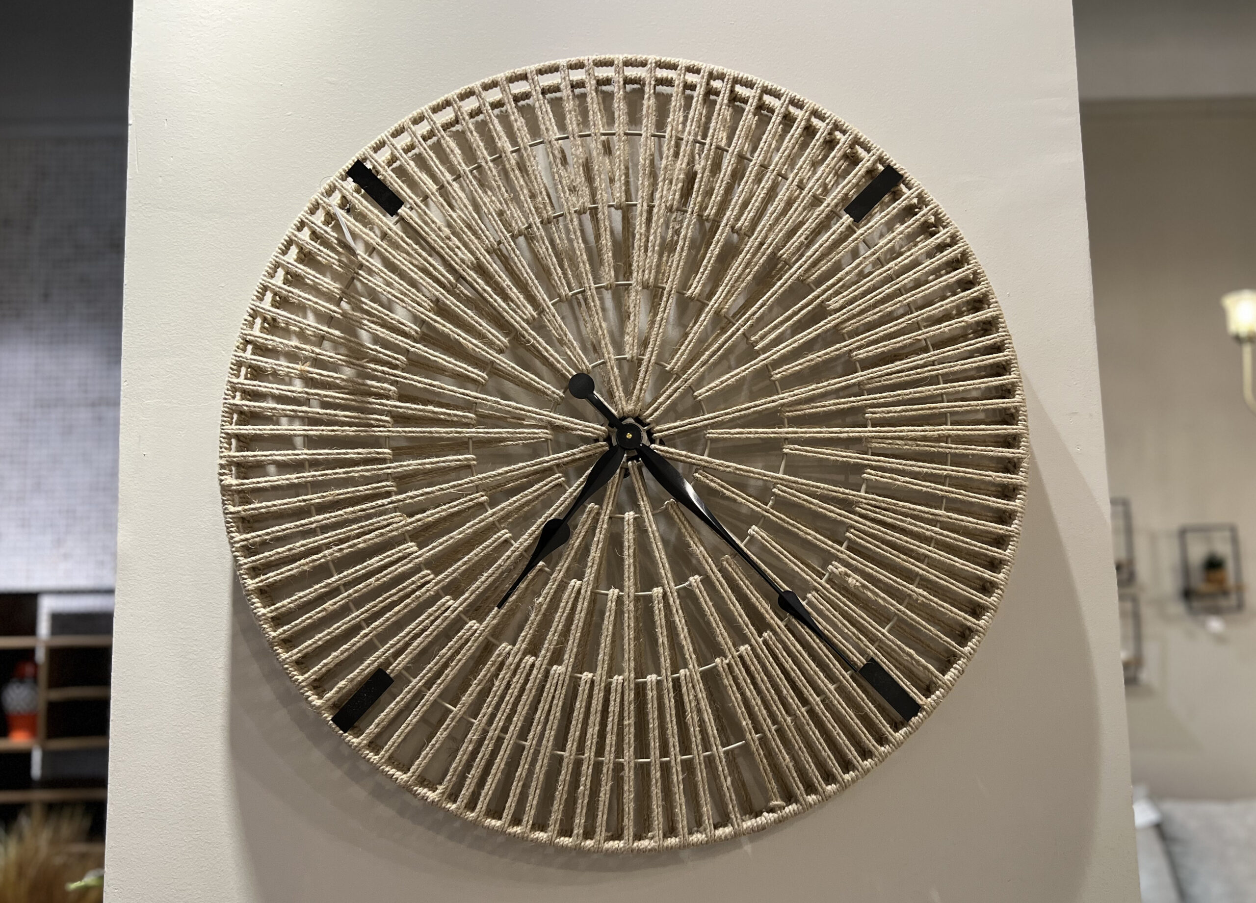 שעון קיר חבלים