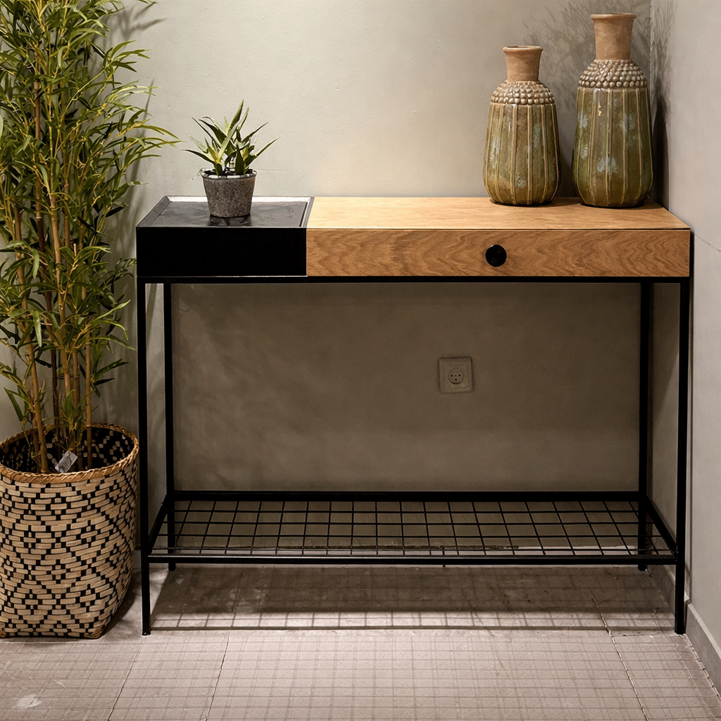 קונסולה עץ מעוצבת דגם פלמה | בעיצוב אישי