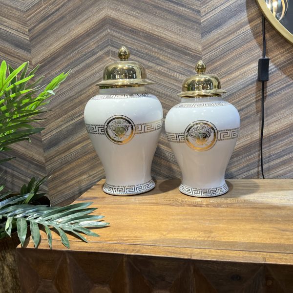 כלי אחסון ורסצ'ה קרמיקה+מכסה