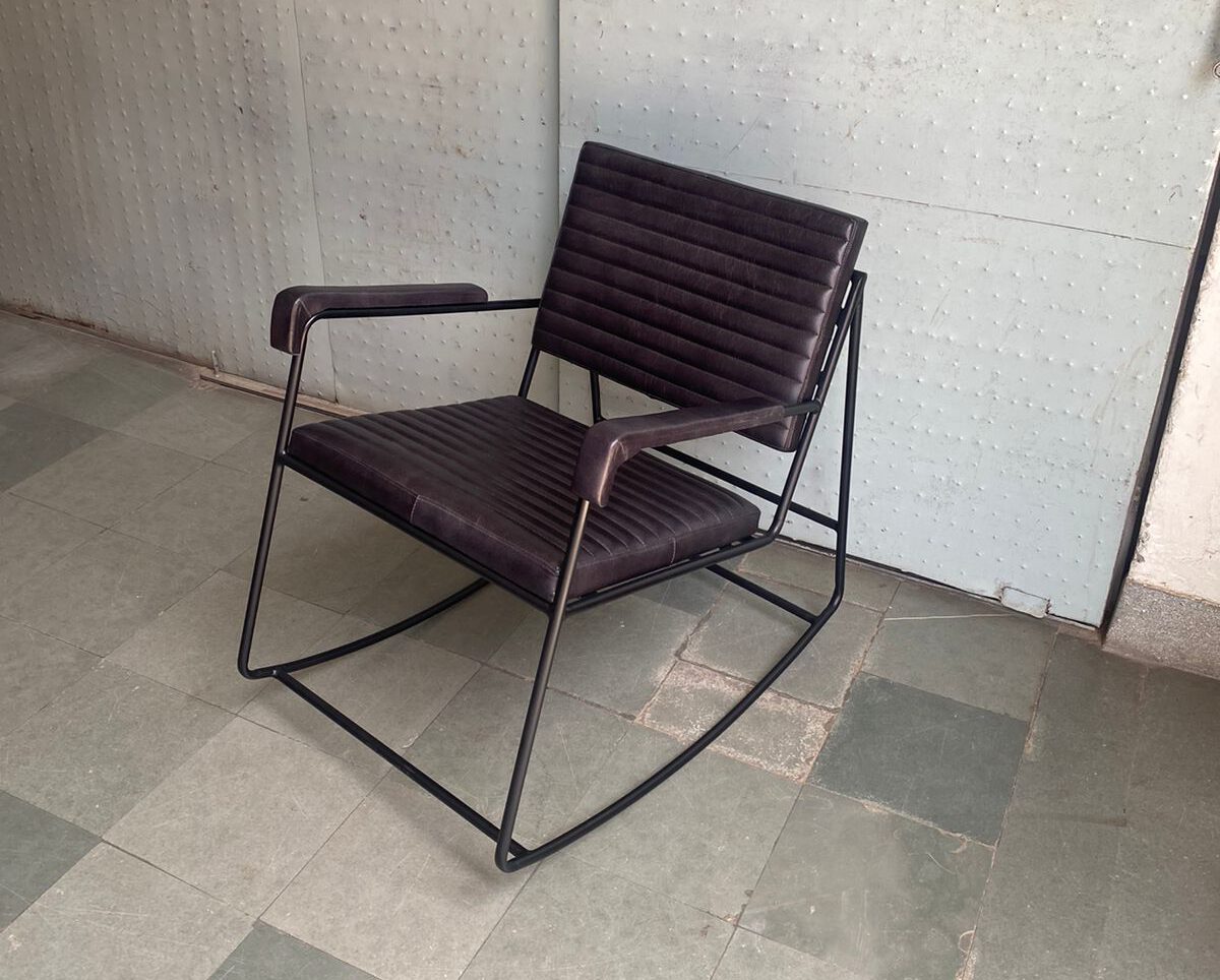 כורסא נדנדה דגם אפולו עור