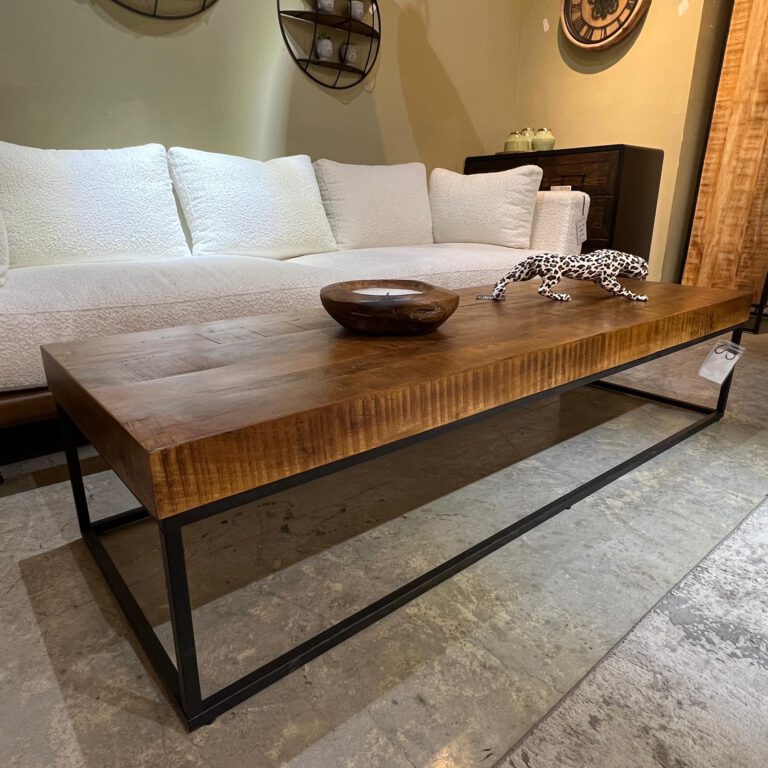 שולחן סלון עץ מנגו גושני דגם סוניל (1)