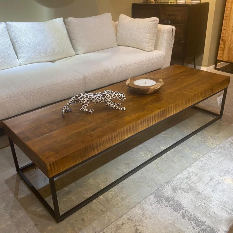 שולחן סלון עץ מנגו גושני דגם סוניל (2)