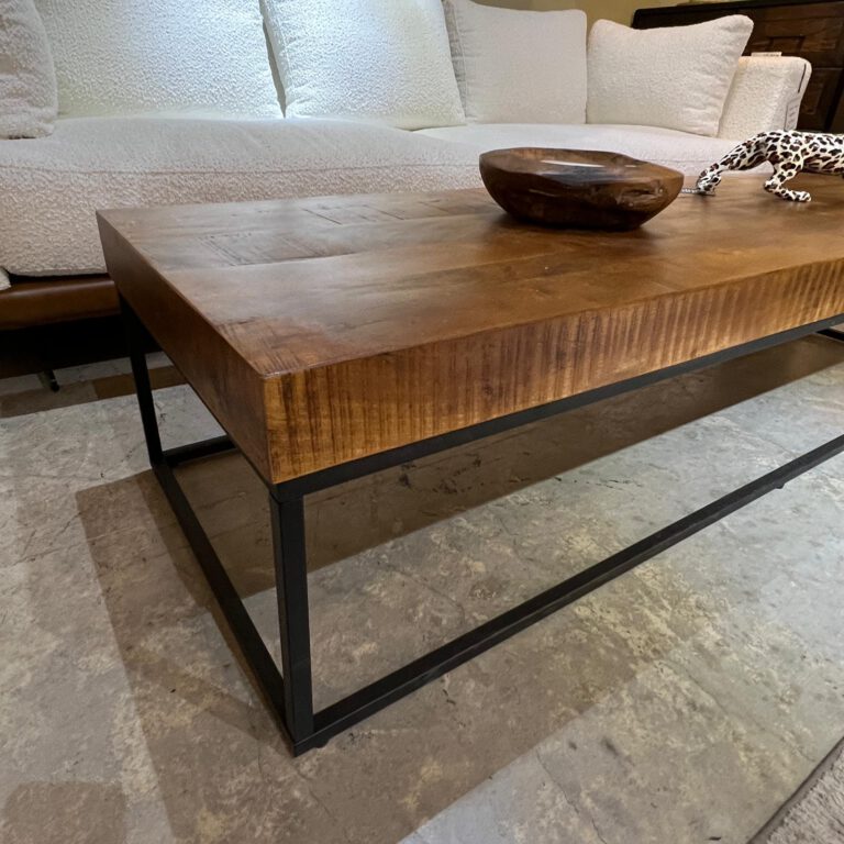 שולחן סלון עץ מנגו גושני דגם סוניל (2)