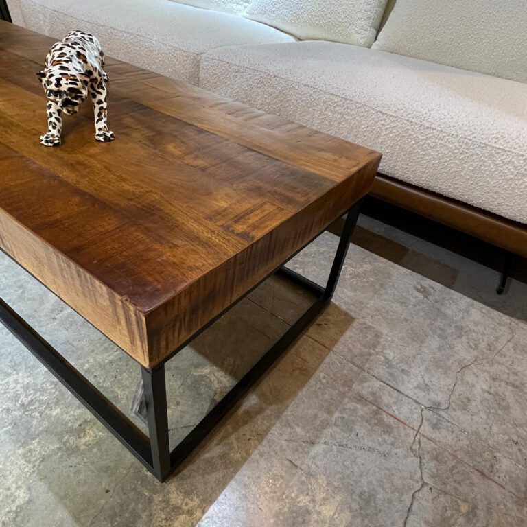 שולחן סלון עץ מנגו גושני דגם סוניל (3)