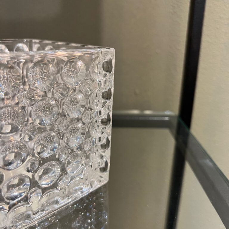 קערה זכוכית שקופה מעוטרת