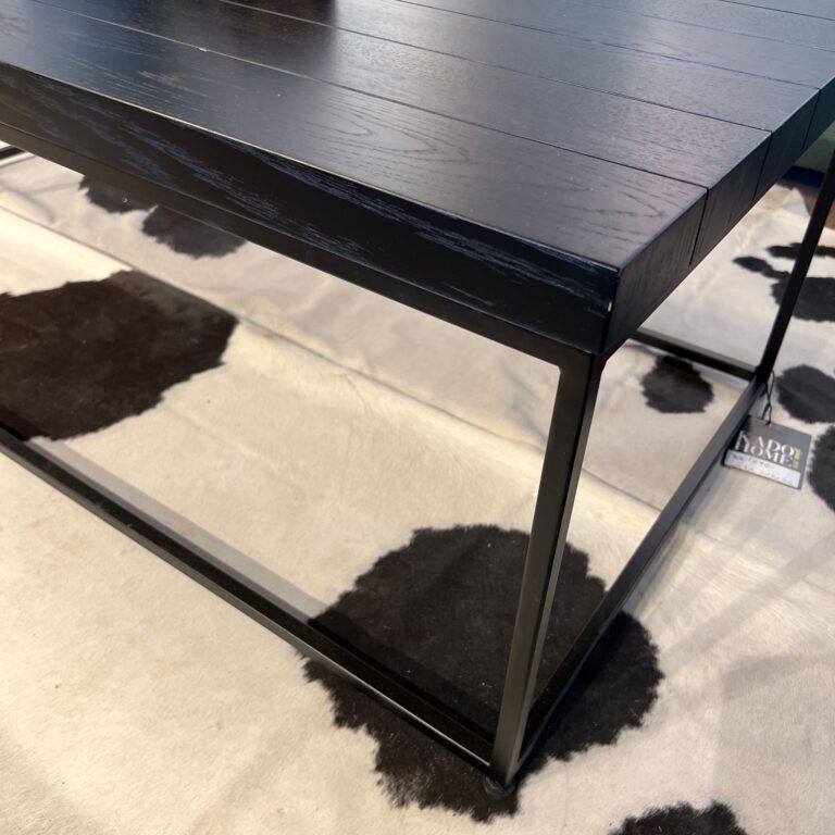 שולחן סלון מלבני שחור פסים