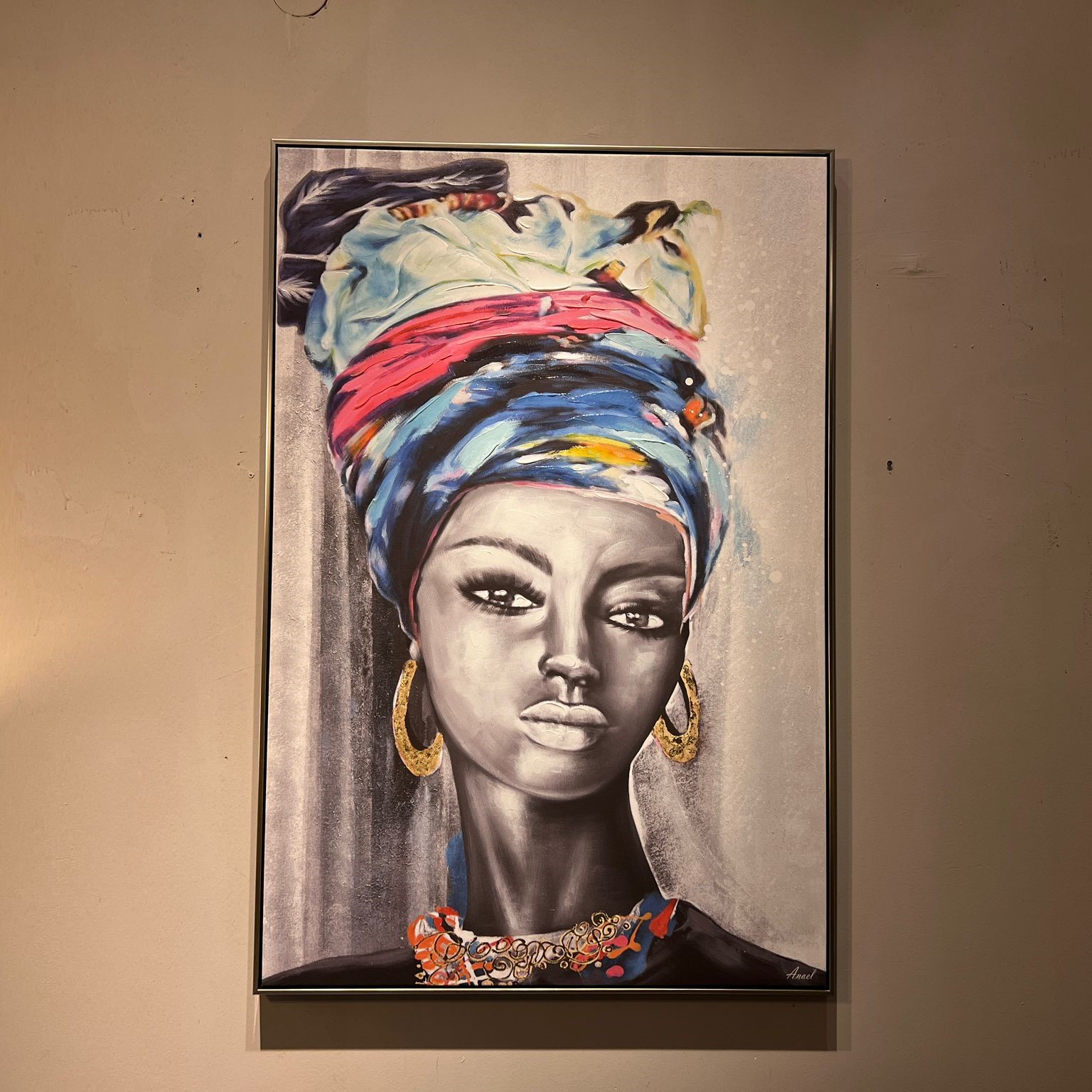 תמונה שמן אנאל בשילוב הדפסה עם מסגרת 80/120 תמונה שמן אנאל בשילוב הדפסה עם מסגרת 80/120