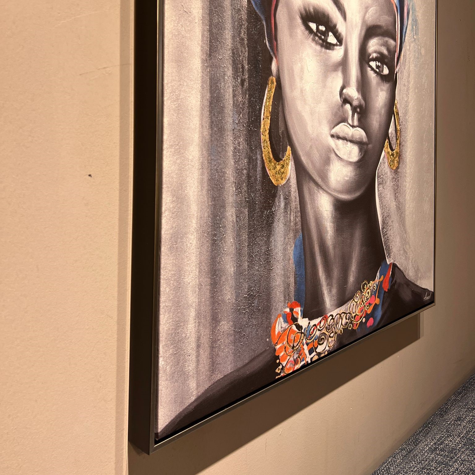 תמונה שמן אנאל בשילוב הדפסה עם מסגרת 80/120 תמונה שמן אנאל בשילוב הדפסה עם מסגרת 80/120