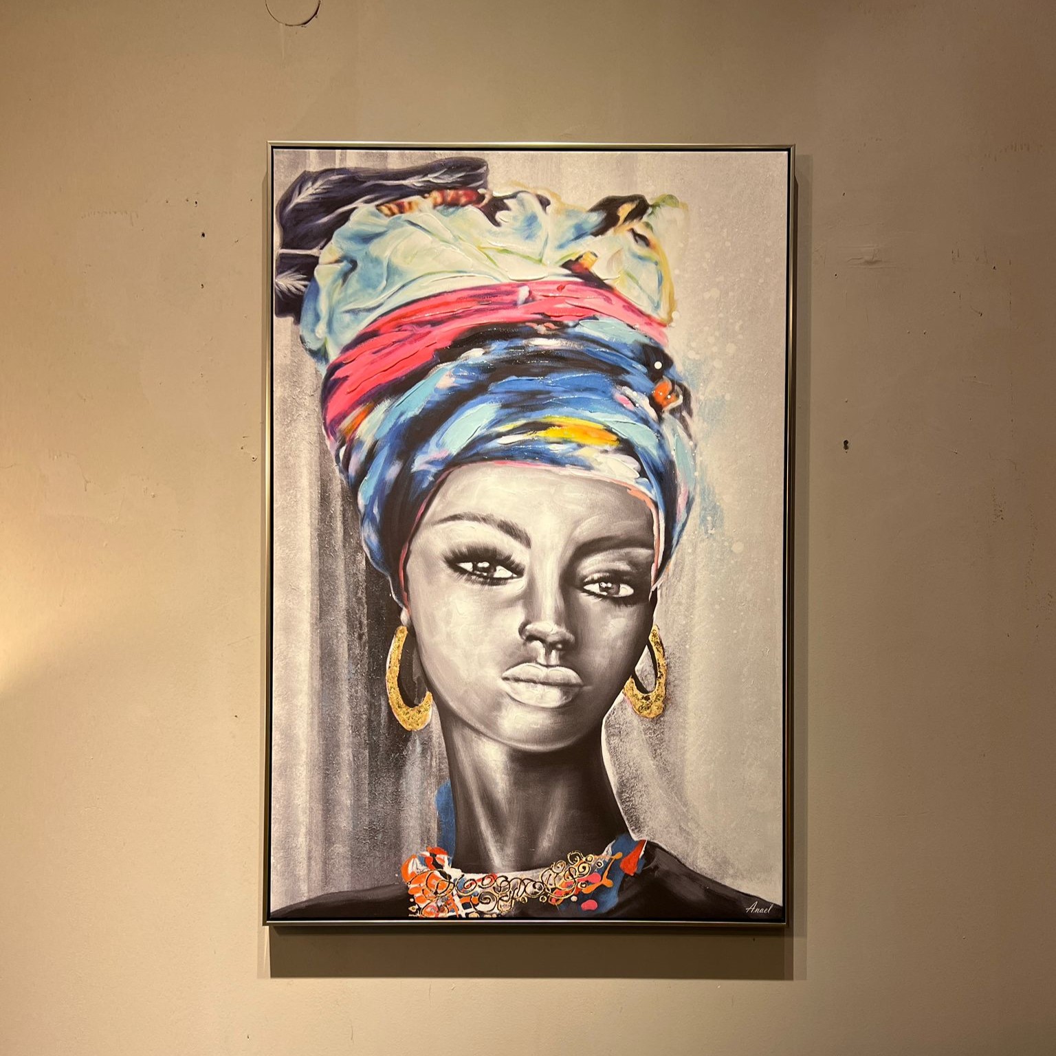 תמונה שמן אנאל בשילוב הדפסה עם מסגרת 80/120 תמונה שמן אנאל בשילוב הדפסה עם מסגרת 80/120