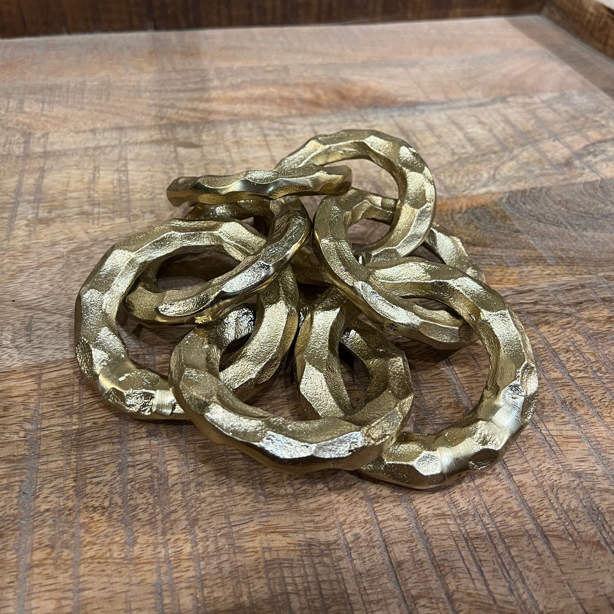 סט 7 טבעות ברזל זהב