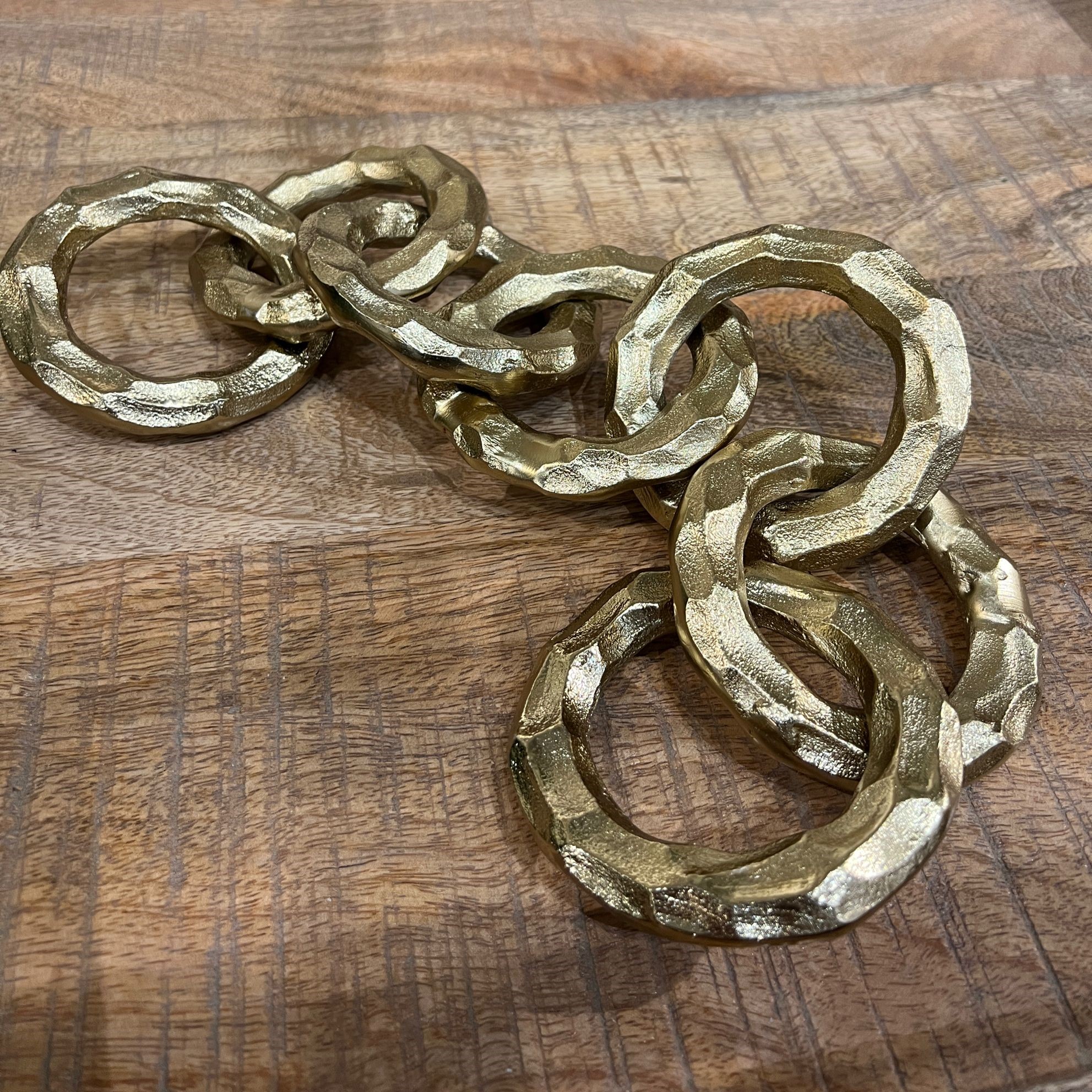 סט 7 טבעות ברזל זהב