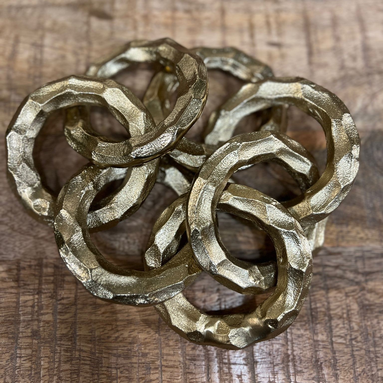 סט 7 טבעות ברזל זהב