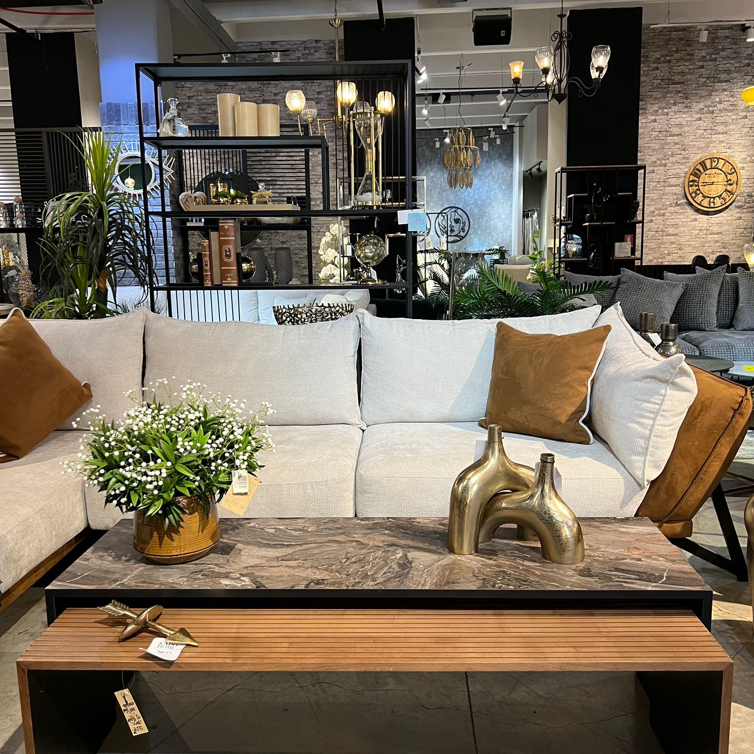 סט זוג כדים בסיס כפול זהב