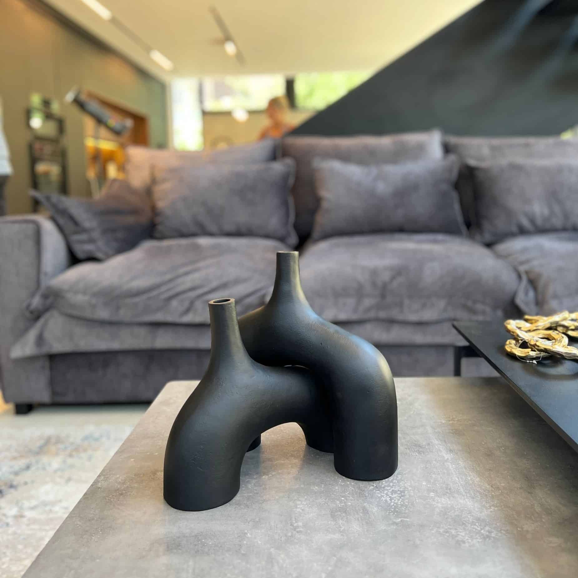 סט זוג כדים בסיס כפול שחור