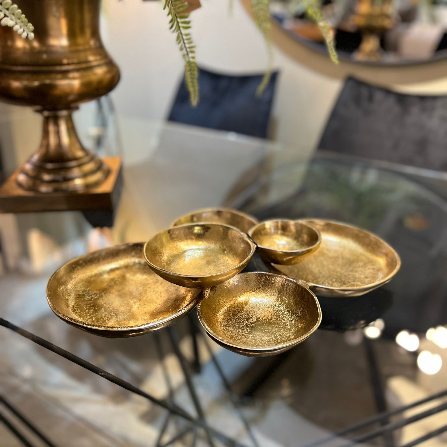 סט קעריות מתכת זהב 6 יחידות סט קעריות מתכת זהב 6 יחידות