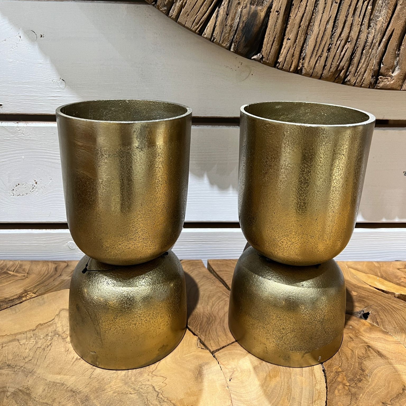 פמוט זהב רחב גדול