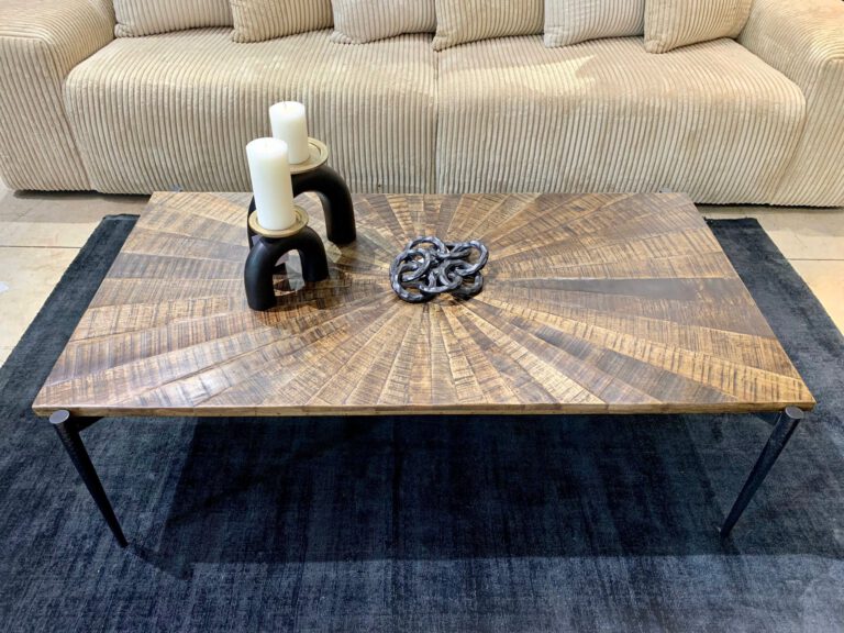 שולחן סלון עץ מלבני