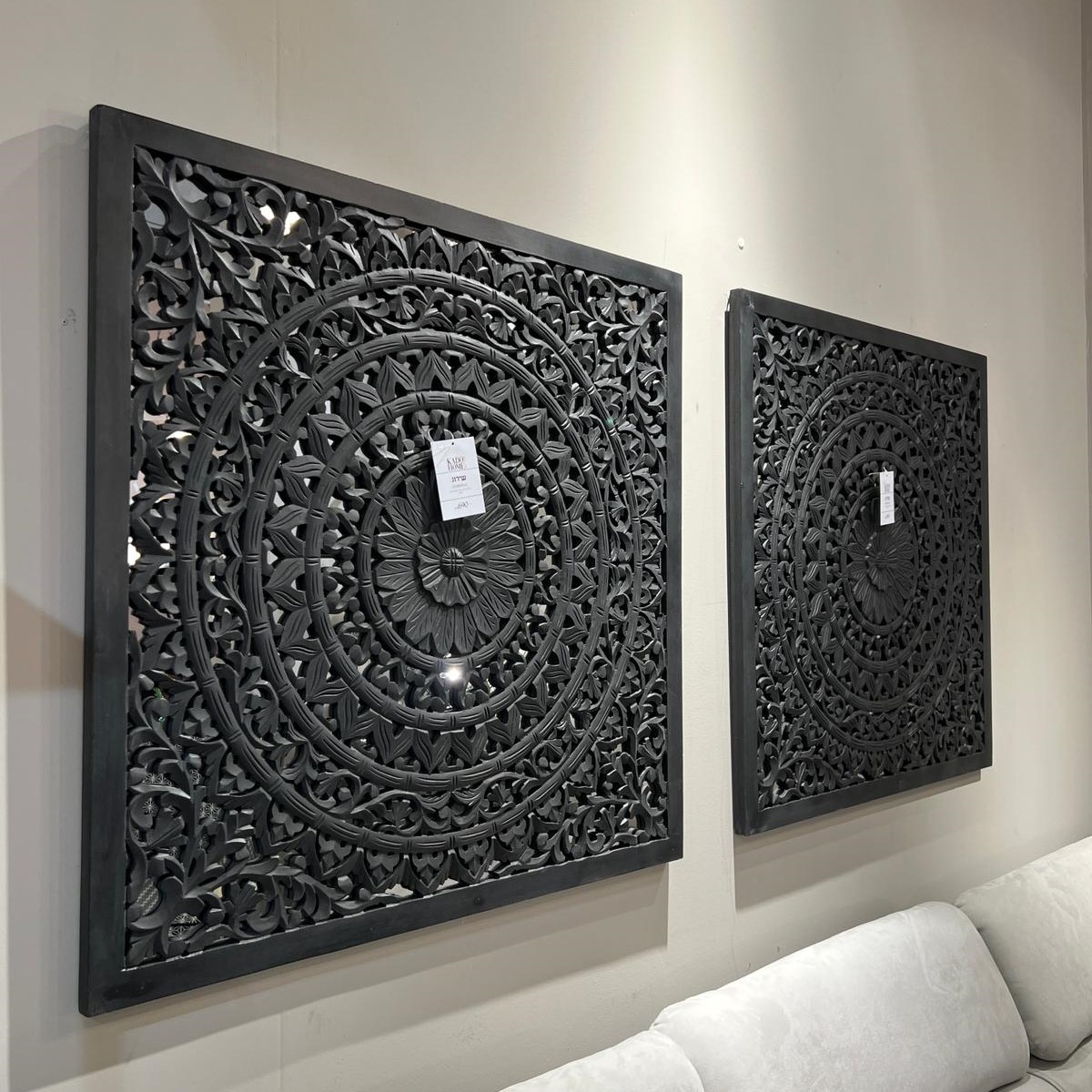 משרביה קיר עץ שחור מסגרת ישרה משרביה קיר עץ שחור מסגרת ישרה