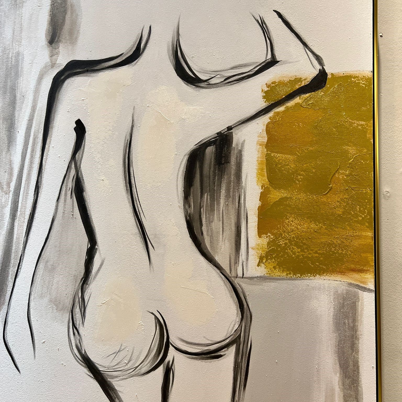 תמונת שמן אנאל גוף אישה עם מסגרת עבודת יד 90/120