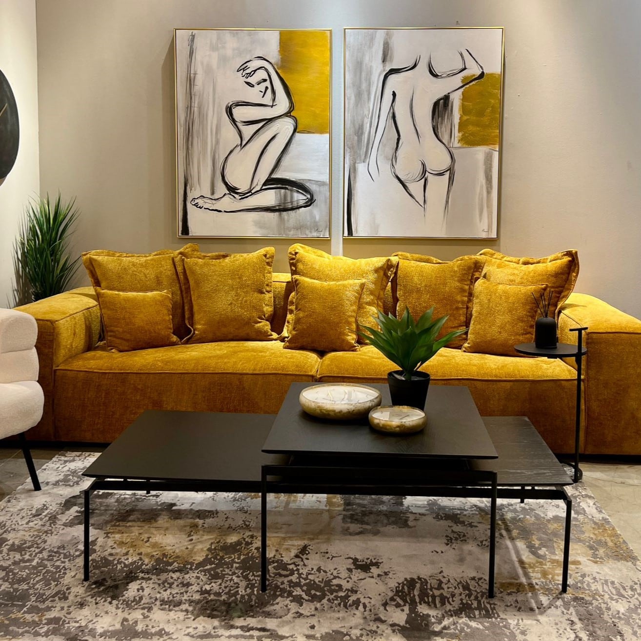 תמונת שמן אנאל גוף אישה עם מסגרת עבודת יד 90/120