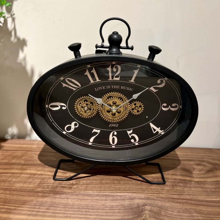 שעון שולחני אובאלי שחור דגם איקו