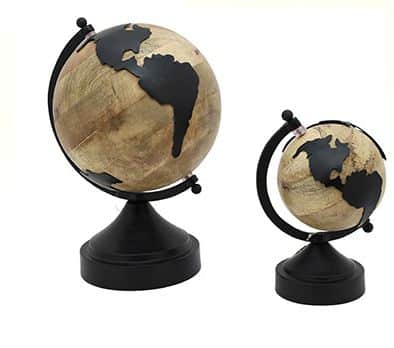 גלובוס עץ שחור גלובוס עץ שחור