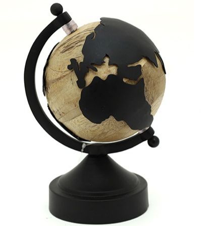 גלובוס עץ שחור גלובוס עץ שחור