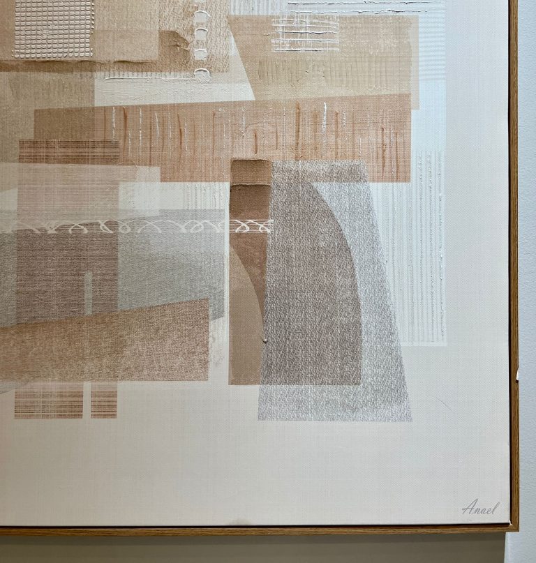 תמונה שמן אנאל בשילוב הדפסה אפרסק עם מסגרת (2)