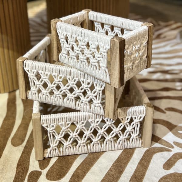 ארגז עץ בוהו דגם איקו