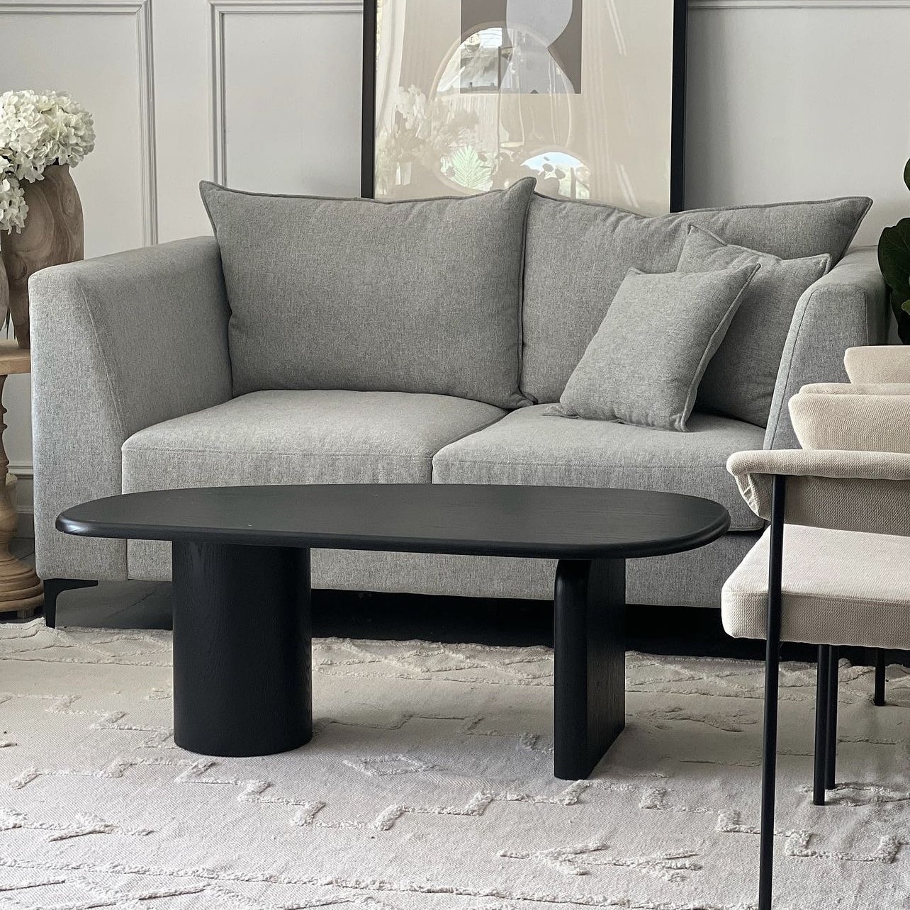 שולחן סלון אמורפי שחור