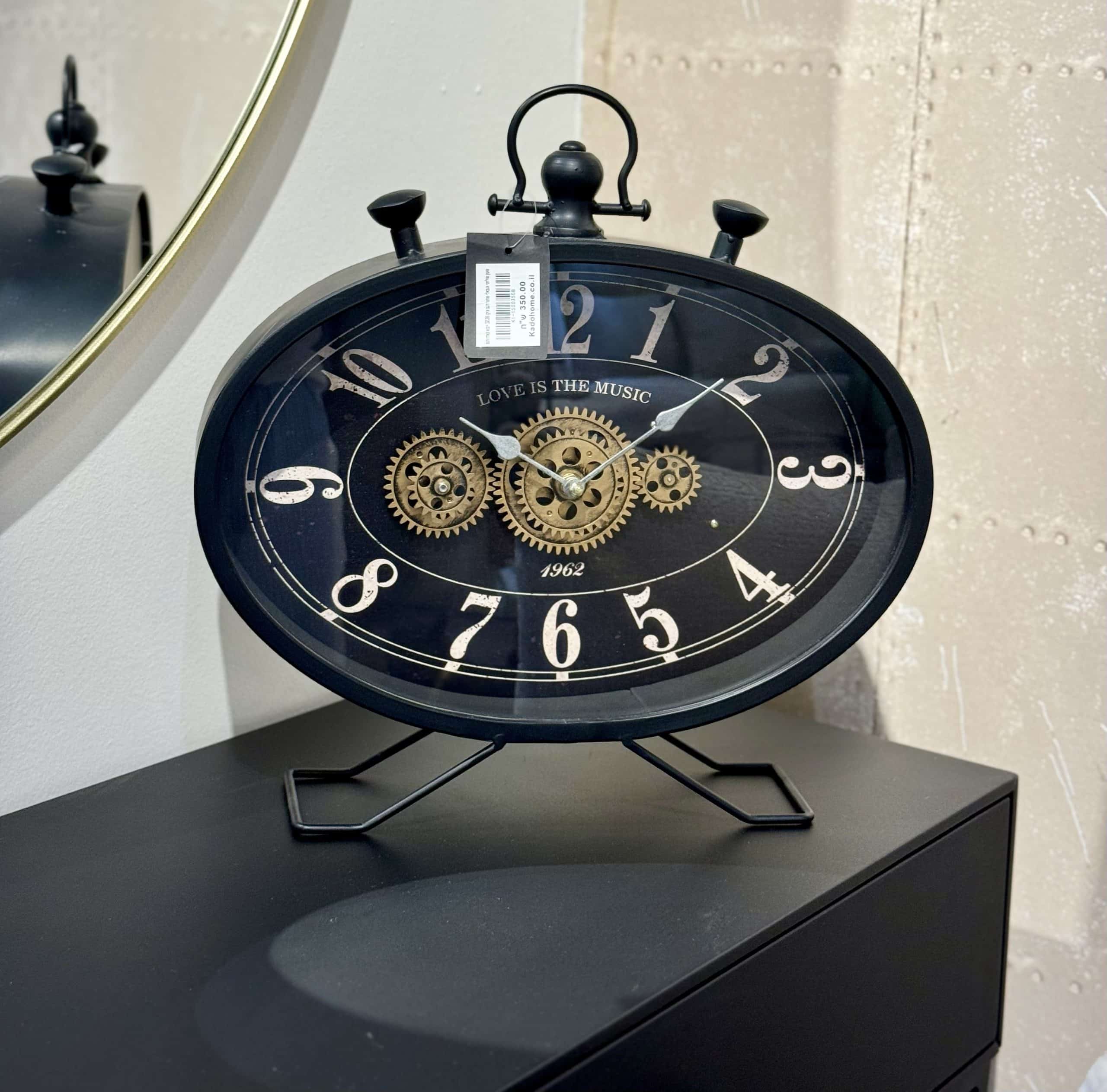 שעון שולחני אובאלי שחור דגם איקו