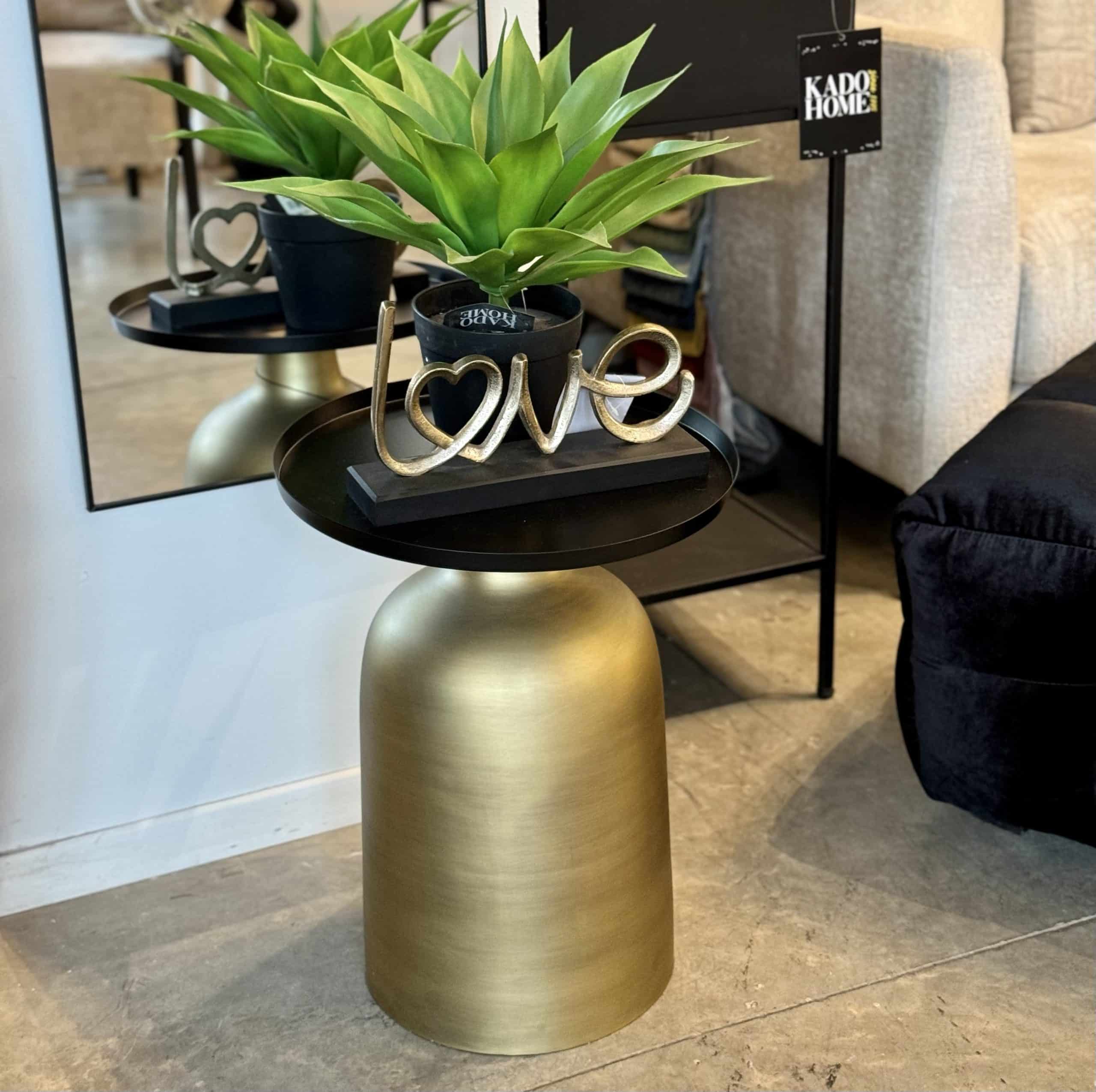 שולחן סלון דגם ראבי מגש שחור בסיס זהב שולחן סלון דגם ראבי מגש שחור בסיס זהב