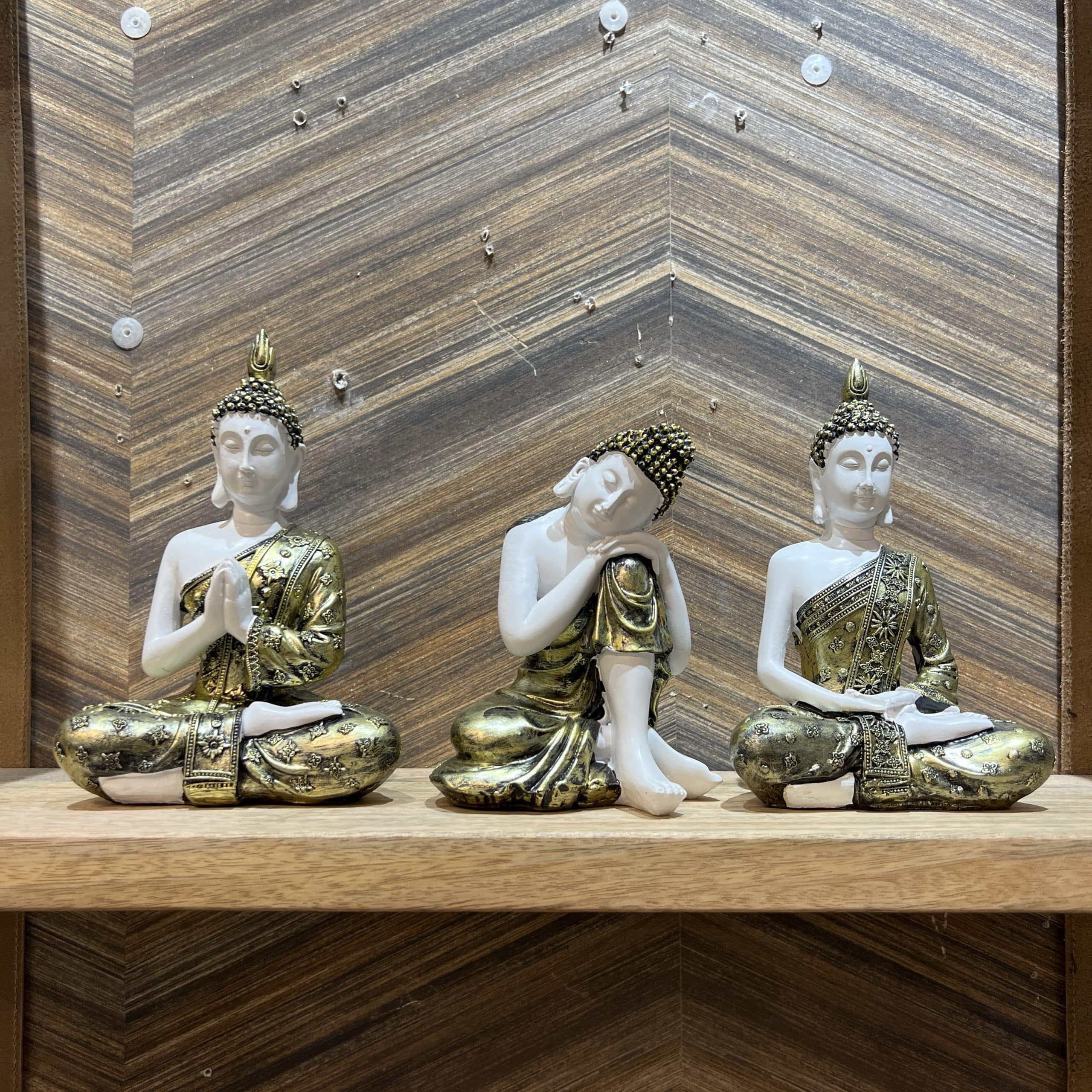 פסל בודהה לבנה נשענת על רגל פסל בודהה לבנה נשענת על רגל