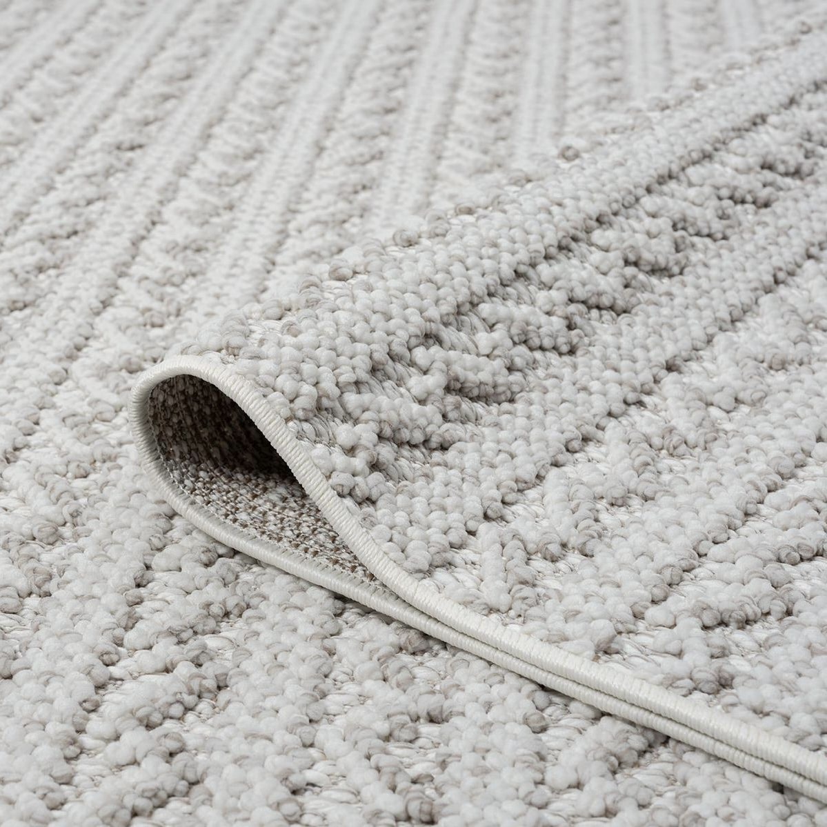 שטיח קליפורניה לבן שמנת צמה שטוחה שטיח קליפורניה לבן שמנת צמה שטוחה