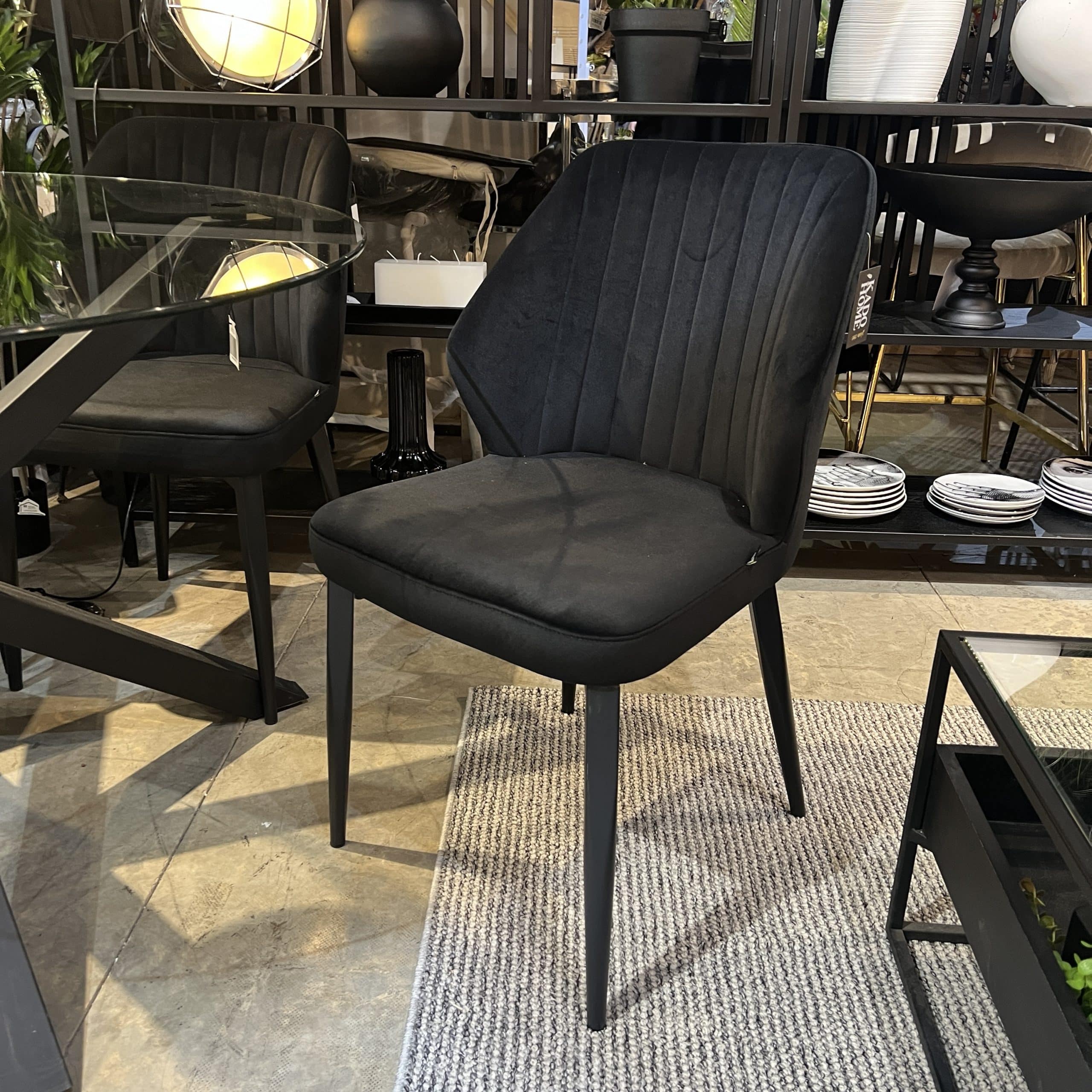 כיסא קטיפה שחור דגם 7031 | חיסול מלאי כיסא קטיפה שחור דגם 7031 | חיסול מלאי