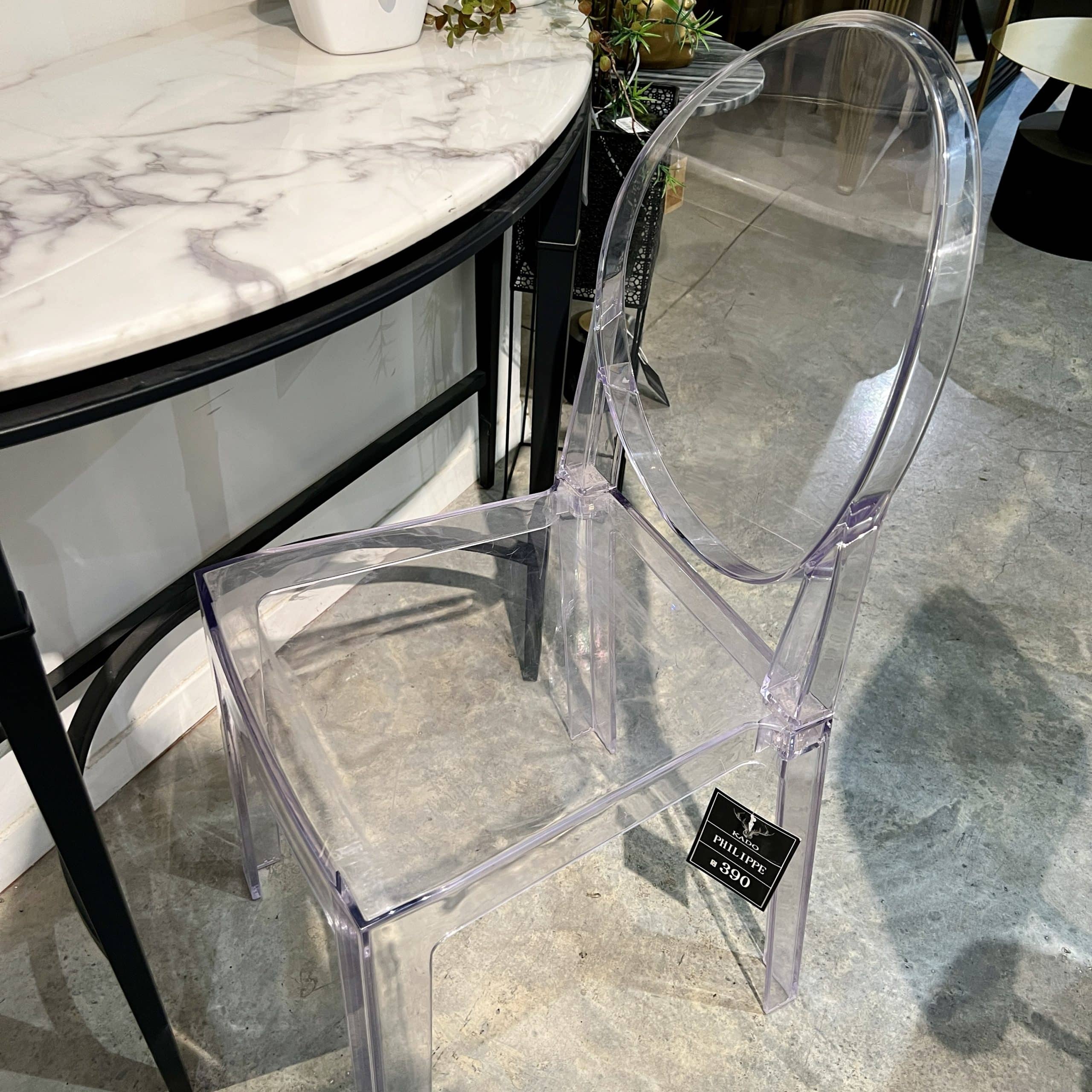 כיסא אקרילי שקוף דגם פיליפ