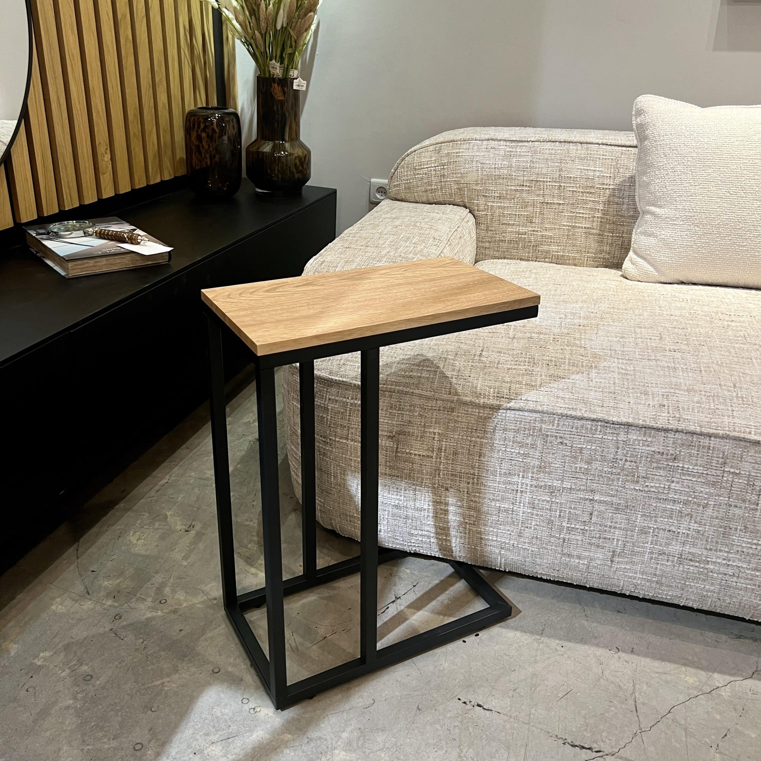 נשכן מלבני אלון טבעי רגל ברזל שחור SALE נשכן מלבני אלון טבעי רגל ברזל שחור SALE