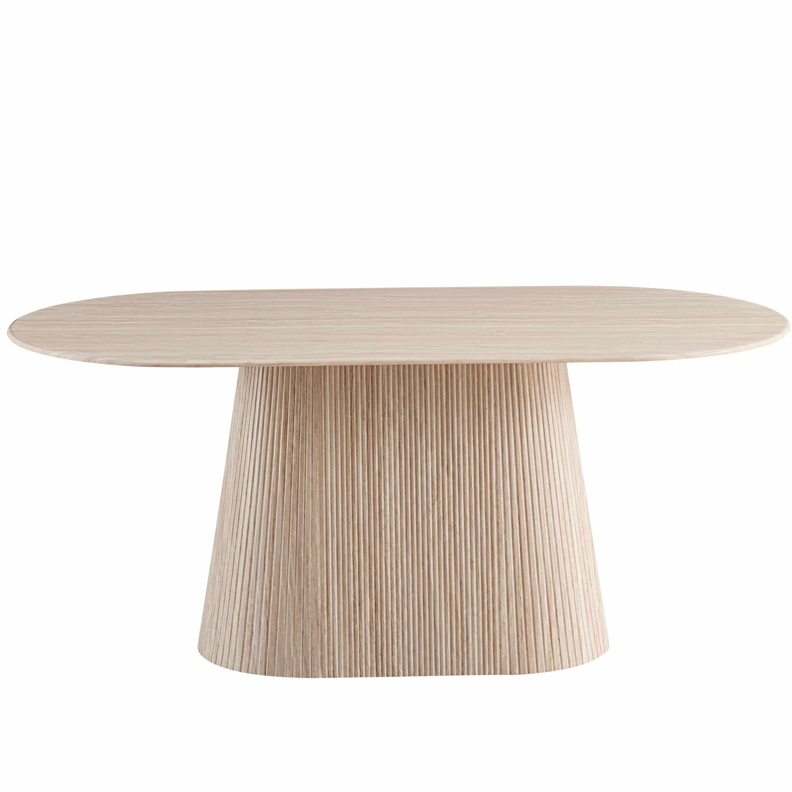 שולחן אוכל מלבני פינות מעוגלות טרוורטין דגם סלינה שולחן אוכל מלבני פינות מעוגלות טרוורטין דגם סלינה