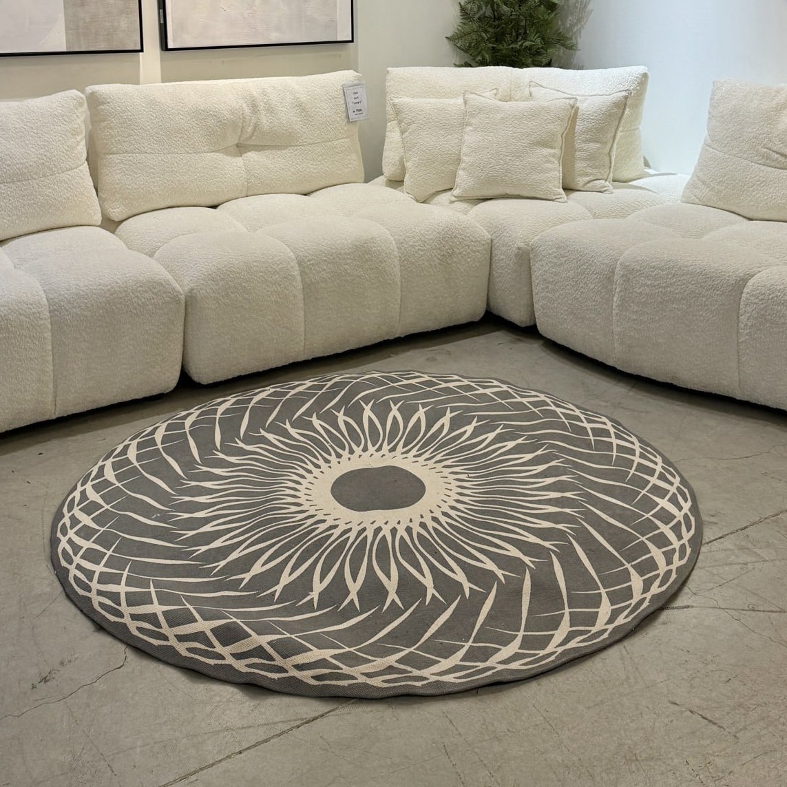 שטיח עגול מנדלה דגם סלים