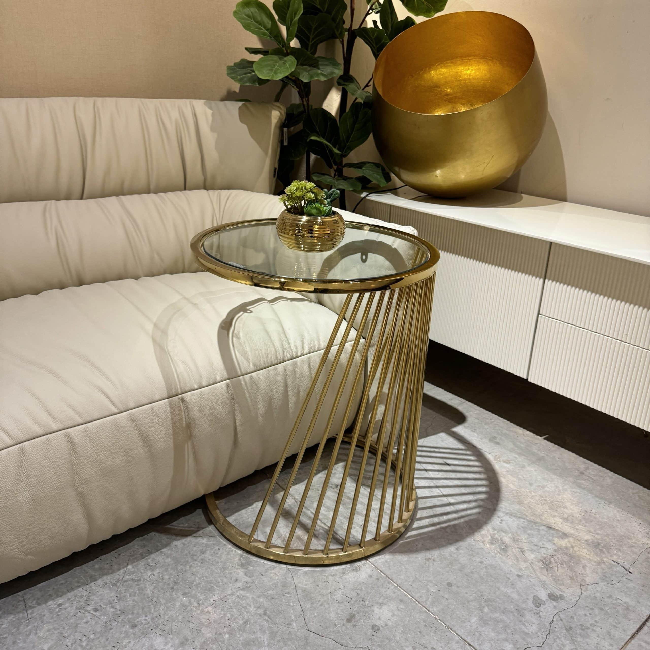 שולחן צד מניפה זהב שולחן צד מניפה זהב