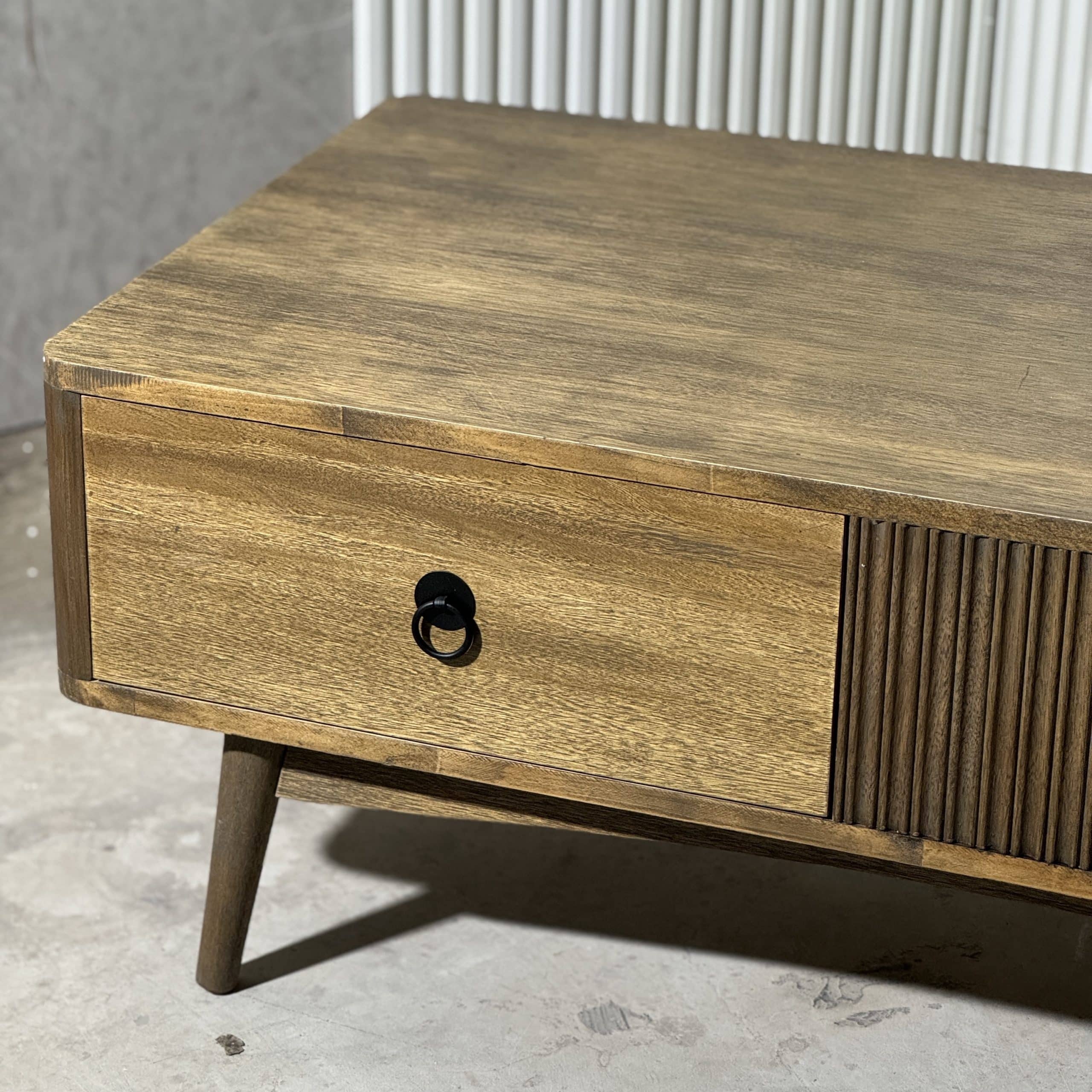 שולחן סלון עץ מלא מלבני דגם ניל