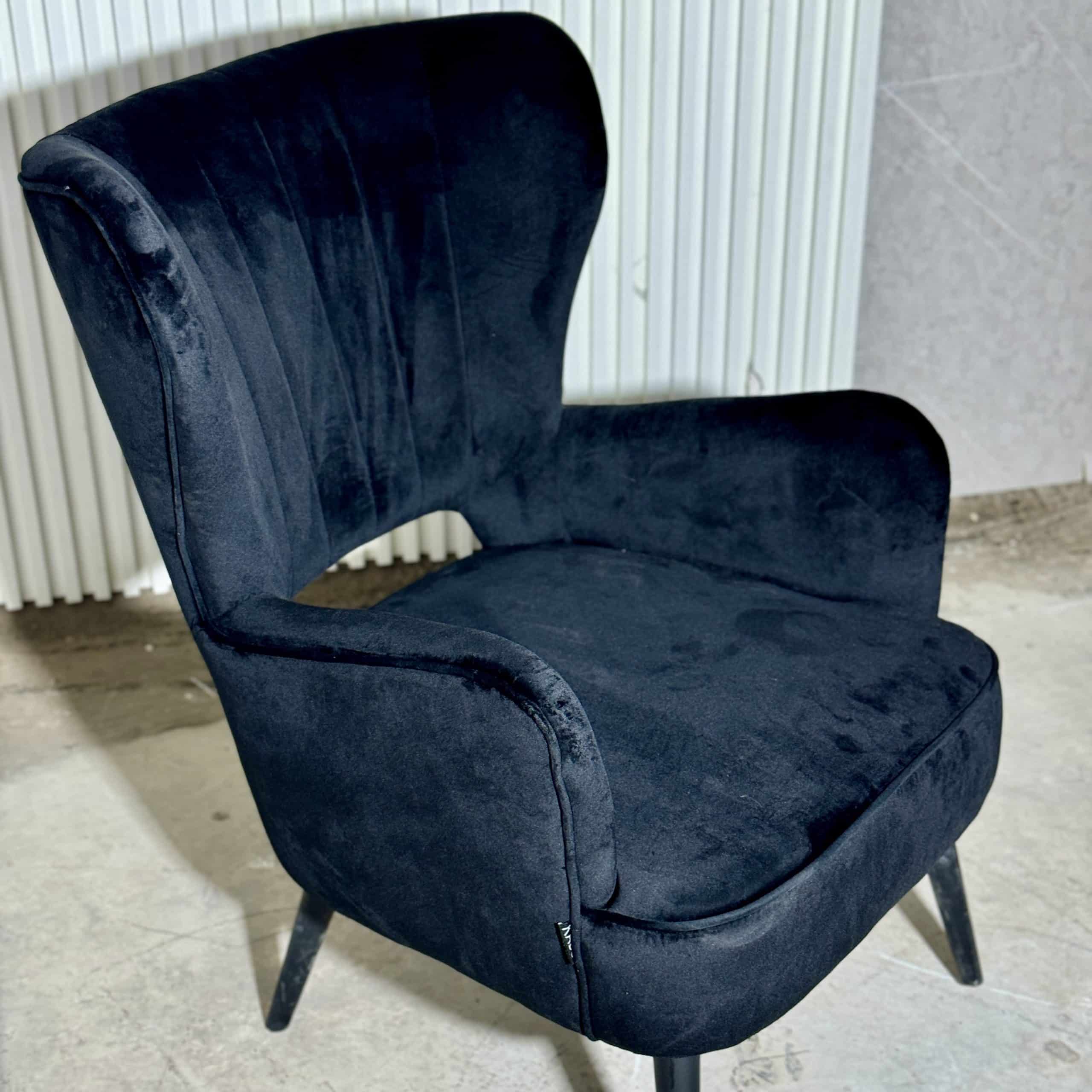 כורסא דגם לורן קטיפה שחור כורסא דגם לורן קטיפה שחור