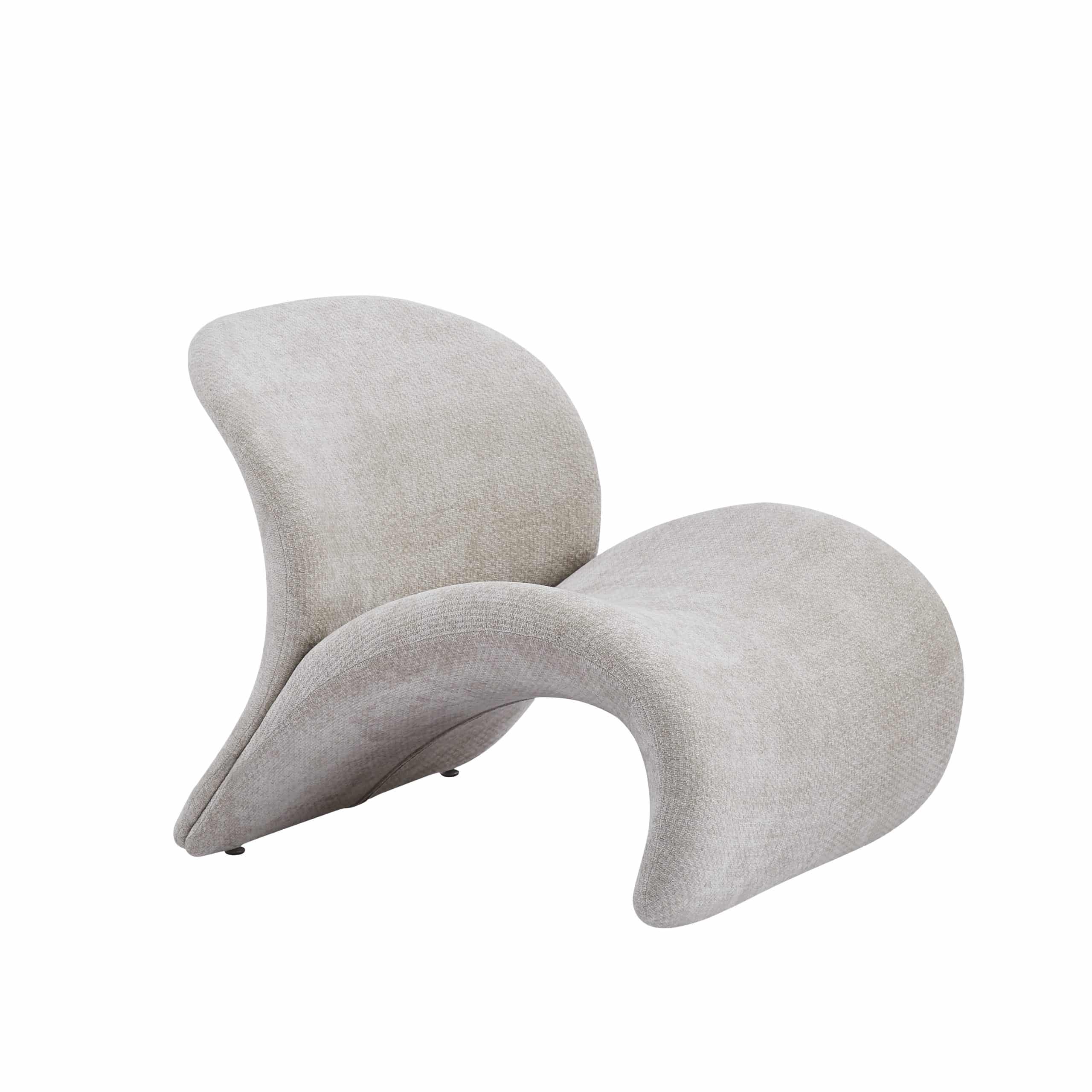 כורסא מוניקה בד אריג שמנת דגם גרייס