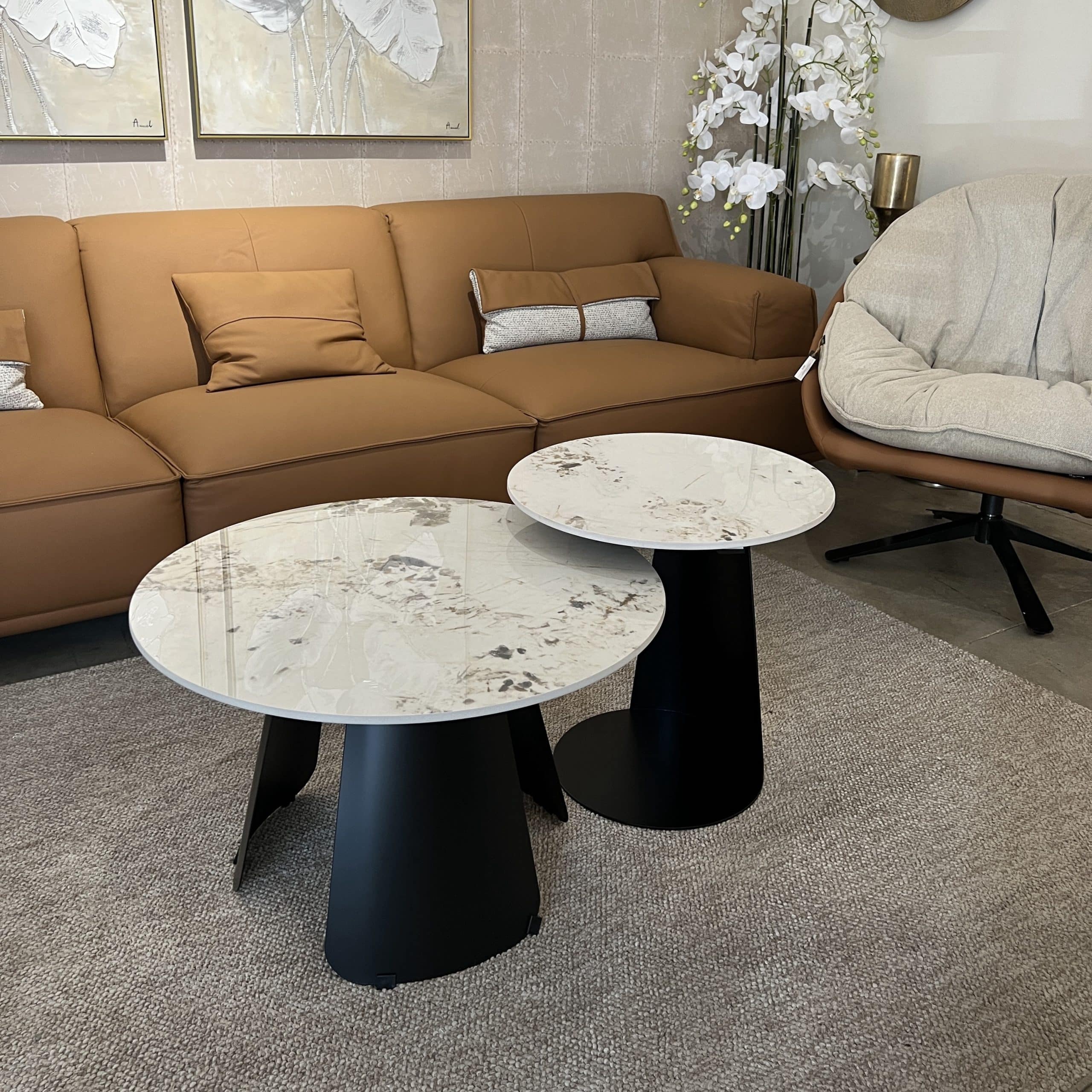 סט שולחנות סלון עם נשכן מרבל דגם סופיטל SALE! סט שולחנות סלון עם נשכן מרבל דגם סופיטל SALE!