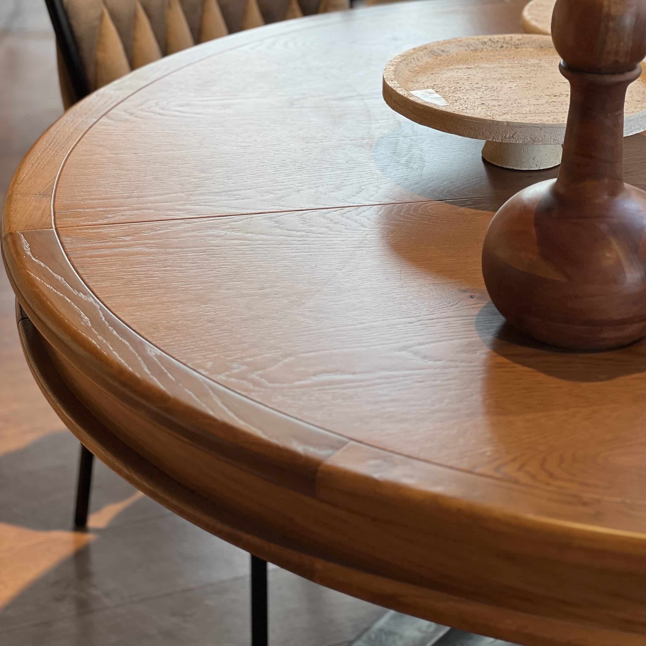 פינת אוכל עץ עגולה דגם פיראוס