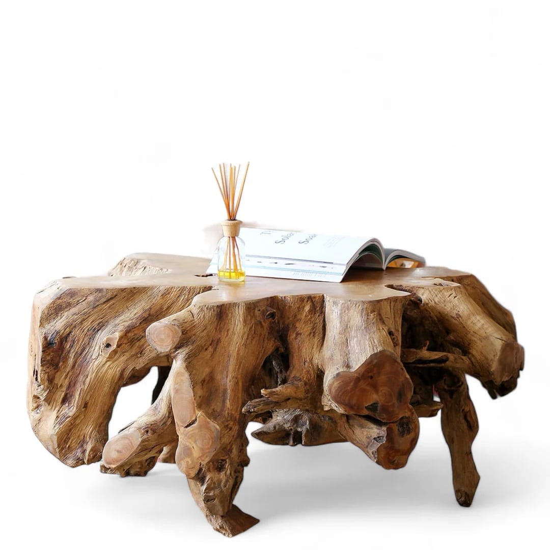 שולחן סלון עץ מעוצב דגם גזית