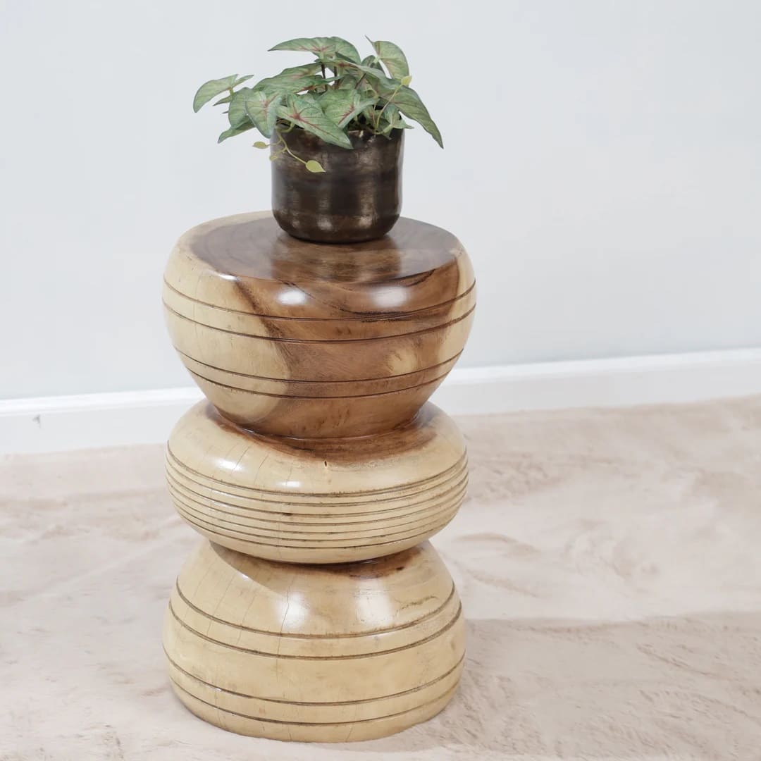 שולחן צד עץ דגם גזר שולחן צד עץ דגם גזר