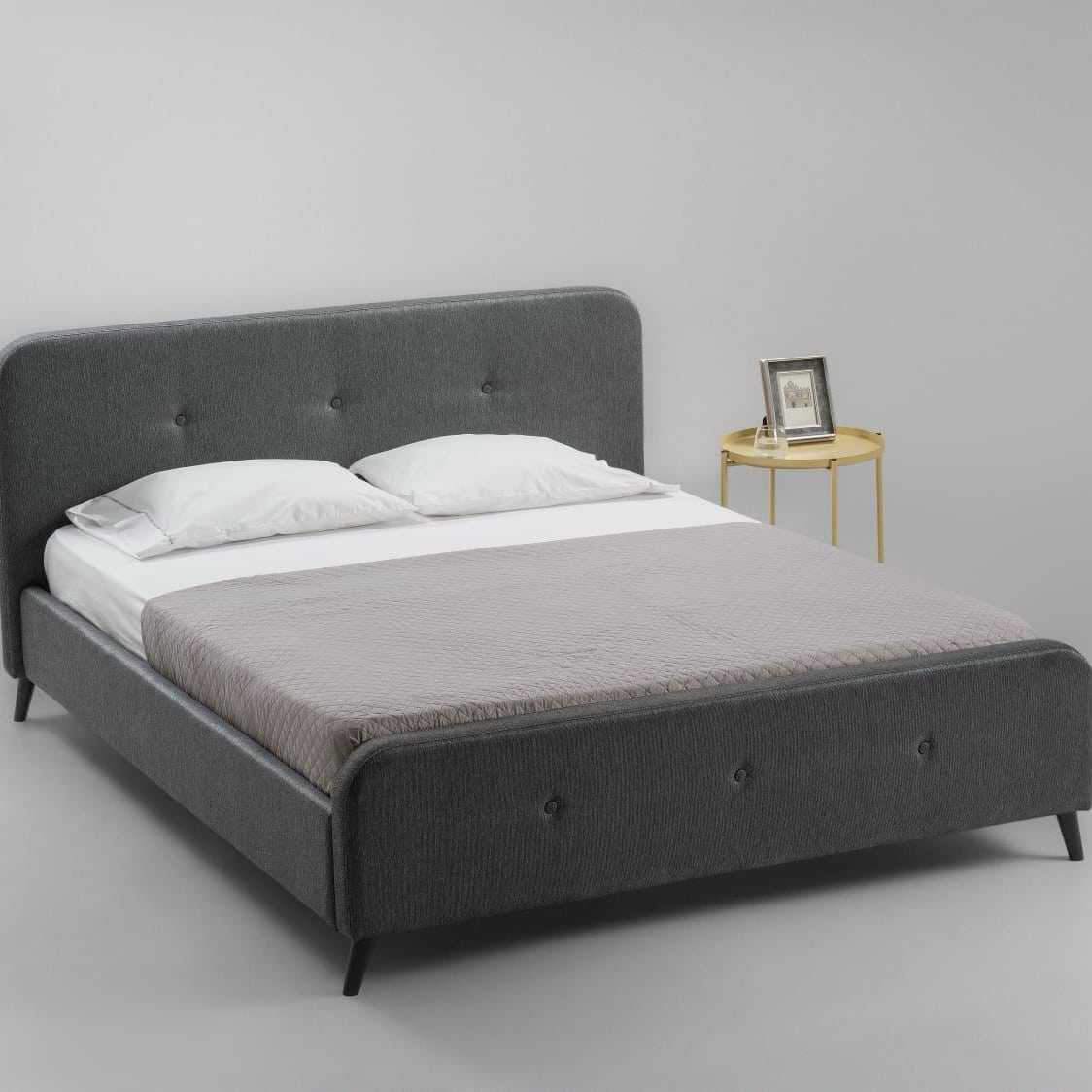 מיטה אפורה 3 כפתורים דגם ספיר