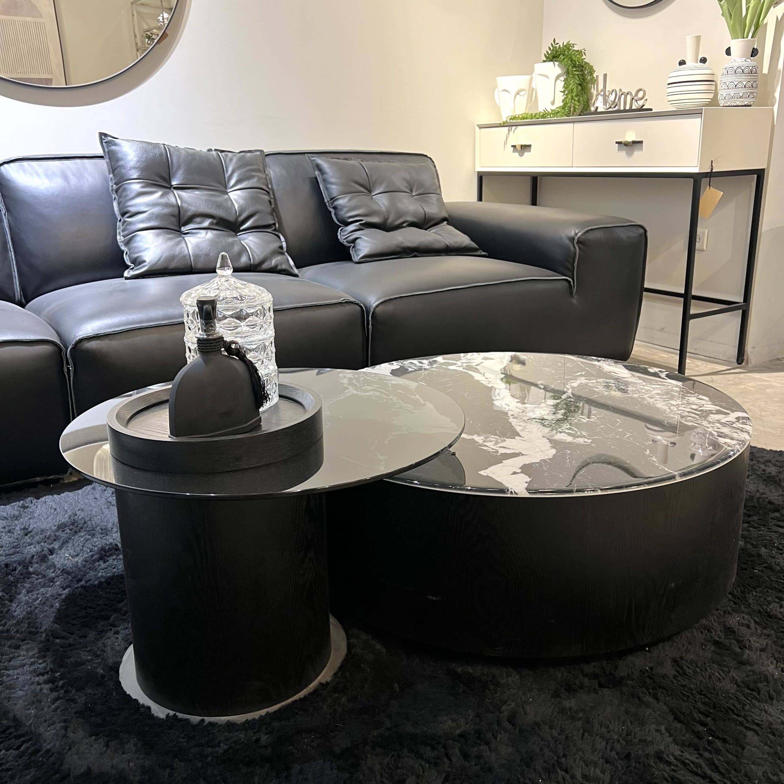 סט שולחן סלון ונשכן גלאס בלק מרבל 80 | 60 דגם סופיטל סט שולחן סלון ונשכן גלאס בלק מרבל 80 | 60 דגם סופיטל